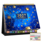 📅 2027 Desk Calendar & Habit Tracker – Artistic Oil Painting Monthly Planner for Work & Study