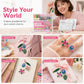 🎨 DIY Shrink Art Craft Kit – 10-Color Markers & Shrink Plastic for Custom Charms, Jewelry & Keychains
