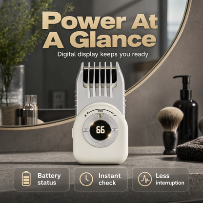 💈 Cordless Self Hair Clipper – Adjustable Dial Hair Trimmer with Washable Head & Digital Battery Display