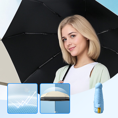 15cm Mini UV Protection Umbrella ☂️ | UPF 50+ Sun & Rain