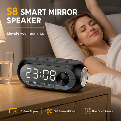 🔊 Bluetooth Speaker Alarm Clock – Dual Alarm Portable Audio