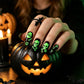 🎃💅 Glow-in-the-Dark Halloween Nail Wraps – Luminous Gel-Style Nail Stickers for Spooky Season