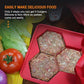 🍔 5-in-1 Silicone Burger Patty Mold – Reusable Hamburger Press & Freezer Tray for Easy Meal Prep