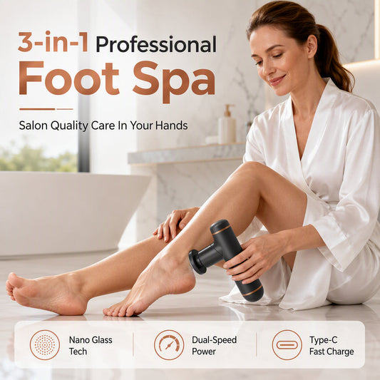 🦶✨ 3-in-1 Electric Foot Callus Remover – Dual-Speed Rechargeable Pedicure Tool with Interchangeable Heads