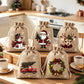 🎄🎁 Christmas Drawstring Gift Bags – Festive 10×15cm Pouches for Sweets, Jewellery & Small Gifts