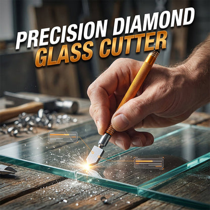 💎 Precision Diamond Glass Cutter | 6–12mm Glass & Tile Scoring Tool with Alloy Handle
