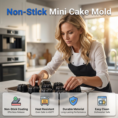 🎃🧁 Mini Pumpkin-Shaped Cake Molds – Non-Stick Carbon Steel Baking Pans for Fall & Halloween Treats