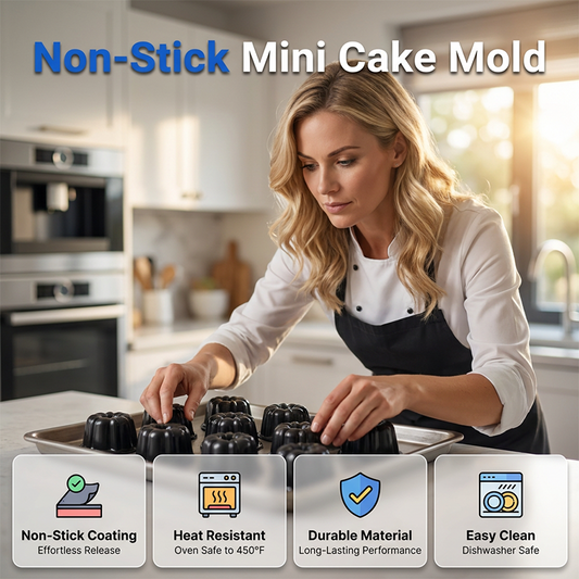 🎃🧁 Mini Pumpkin-Shaped Cake Molds – Non-Stick Carbon Steel Baking Pans for Fall & Halloween Treats