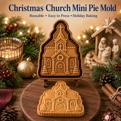 🎄🥧 Faith-Inspired Christmas Mini Pie Mold – 3D Holiday Pastry Press for Meaningful Christmas Baking