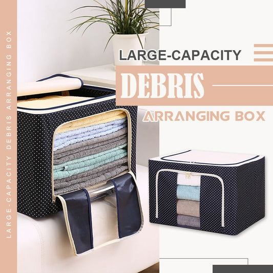 📦 Large-Capacity Stackable Storage Box – Steel-Frame Closet Organizer with Clear Window & Front Opening