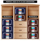 📦 Large-Capacity Stackable Storage Box – Steel-Frame Closet Organizer with Clear Window & Front Opening