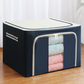 📦 Large-Capacity Stackable Storage Box – Steel-Frame Closet Organizer with Clear Window & Front Opening