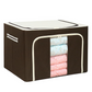 📦 Large-Capacity Stackable Storage Box – Steel-Frame Closet Organizer with Clear Window & Front Opening