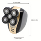 🪒⚡ Men's Multifunctional Electric Head Shaver – Floating Rotary Groomer with LCD Display