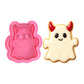 💀🎃 Halloween Mini 3D Cookie Cutter Set | One-Press Skull, Ghost & Pumpkin Embossing Molds