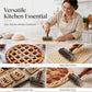 🥧✨ Stainless Steel Lattice Pastry Roller – One-Roll Dough Cutter for Pies, Pastries & Decorative Crusts