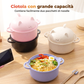 🐷🍜 1300ml Microwave Ramen Bowl – Built-In Strainer & Cute Pig Lid