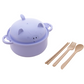 🐷🍜 1300ml Microwave Ramen Bowl – Built-In Strainer & Cute Pig Lid