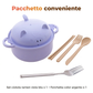 🐷🍜 1300ml Microwave Ramen Bowl – Built-In Strainer & Cute Pig Lid