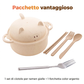 🐷🍜 1300ml Microwave Ramen Bowl – Built-In Strainer & Cute Pig Lid