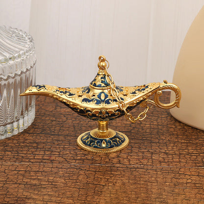 🪔✨ Classic Genie Lamp – Vintage Metal Decor & Incense Burner