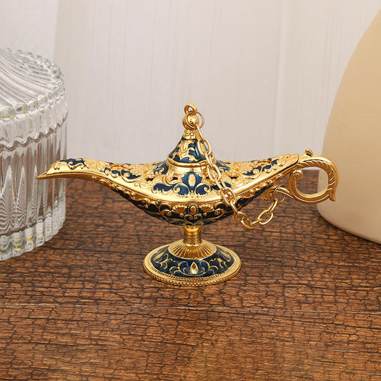 🪔✨ Classic Genie Lamp – Vintage Metal Decor & Incense Burner