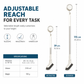 🧹✨ Extendable Floor Scrub Brush – Long Handle & 2cm Slim Head for Tight Corners