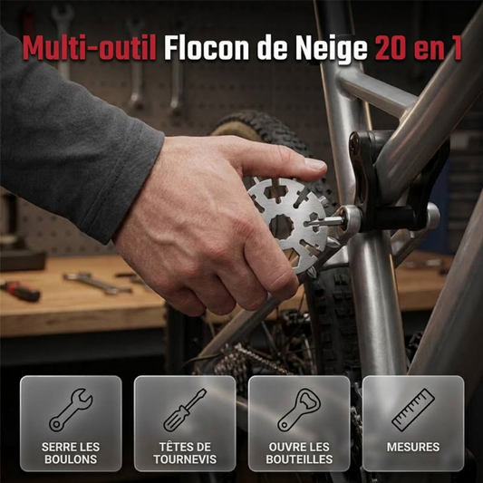❄️🔧 20-in-1 Snowflake Multi-Tool – Pocket Tool for Quick Everyday Fixes