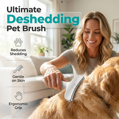 🐾 Deshedding Pet Hair Removal Comb – Gentle Undercoat Grooming Brush