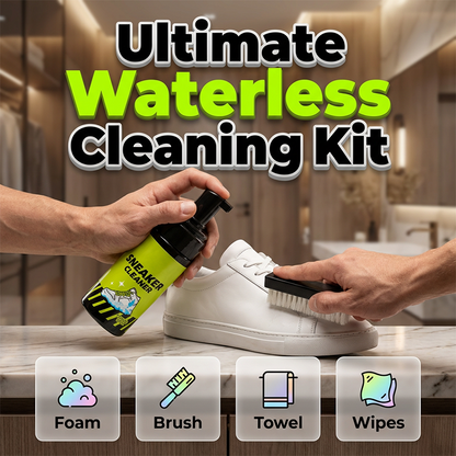🫧👟 4-Piece Sneaker Cleaning Kit – Foam Cleaner, Brush, Towel & Wipe