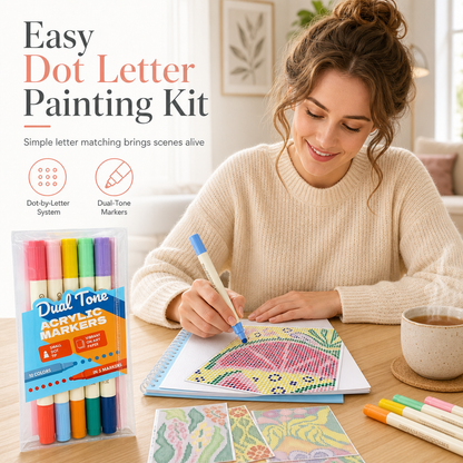 🎨✨ Mindful Dot Coloring Set – Match, Dot & Reveal Beautiful Art