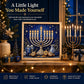 🕎✨ DIY Hanukkah Pearl Art Kit – Shimmering Menorah Art with Wood Frame