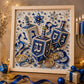 🕎✨ DIY Hanukkah Pearl Art Kit – Shimmering Menorah Art with Wood Frame
