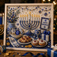 🕎✨ DIY Hanukkah Pearl Art Kit – Shimmering Menorah Art with Wood Frame
