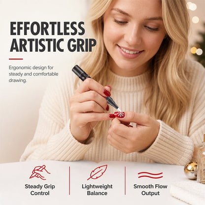 🎄💅 6-Color Christmas Nail Polish Pen Set – Easy Festive Nail Art at Home
