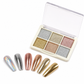 💅✨ 6-Color Solid Chrome Nail Powder – Rub-On Metallic Mirror Effect