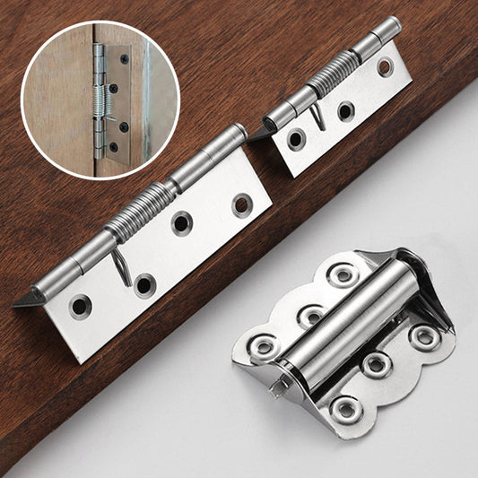 🚪✨ Stainless Steel Self-Closing Door Hinge – Built-In Spring Mechanism
