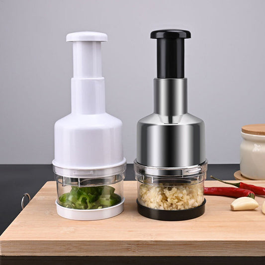 🧄🔪 Stainless Steel Press Chopper – Quick Cutting for Garlic, Ginger & More