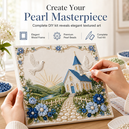 ✨🖼️ DIY Pearl Painting Kit – 6 Designs for Beautiful Textured Home Decor