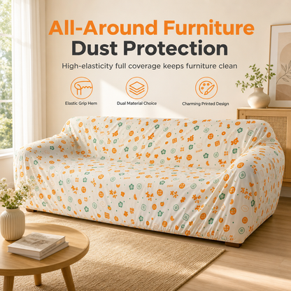 🛋️✨ Elastic Furniture Dust Cover – Full-Wrap Protection for Sofas & Beds