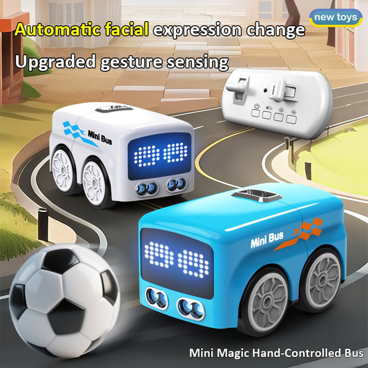 🚌😄 Intelligent Mini Bus Toy – Remote Control, LED Expressions & 4 Play Modes