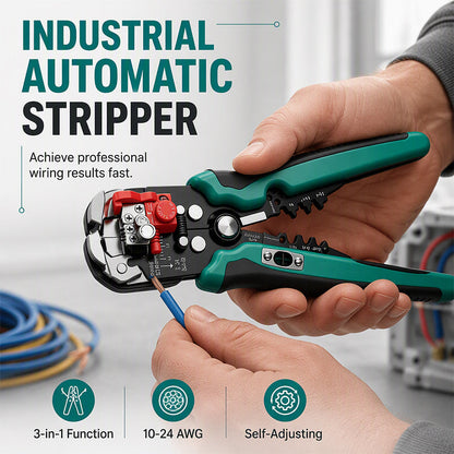 🔧⚡ Automatic Wire Stripper & Crimper – Cut, Strip & Crimp with One Tool
