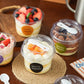🍨✨ Portable Dessert Cup Set – Clear Cups with Lids & Built-In Spoons