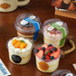 🍨✨ Portable Dessert Cup Set – Clear Cups with Lids & Built-In Spoons