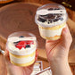 🍨✨ Portable Dessert Cup Set – Clear Cups with Lids & Built-In Spoons
