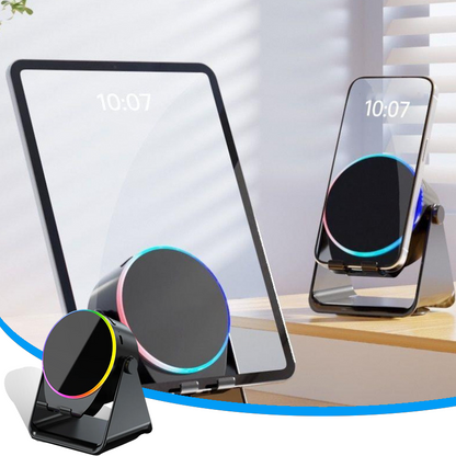 📱🔊 4-in-1 Wireless Induction Speaker Stand – 360° Rotating Phone Holder