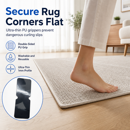🏠✨ Reusable Rug Gripper Pads – Keep Rug Corners Flat & Secure