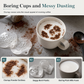 ☕✨ Stainless Steel Latte Art Stencil – Easy Barista-Style Coffee Patterns