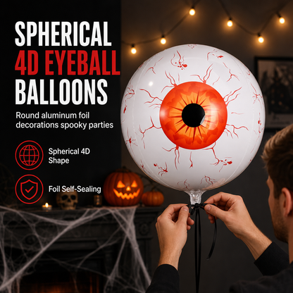 🎃 Giant 22" 4D Eyeball Balloons | Creepy Halloween Party Decorations for Spooky Home & Garden