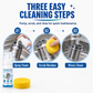 🍽️🧽 Dishwasher Filter Cleaner Kit – Foaming Cleaner with Dual-Sided Scrubber